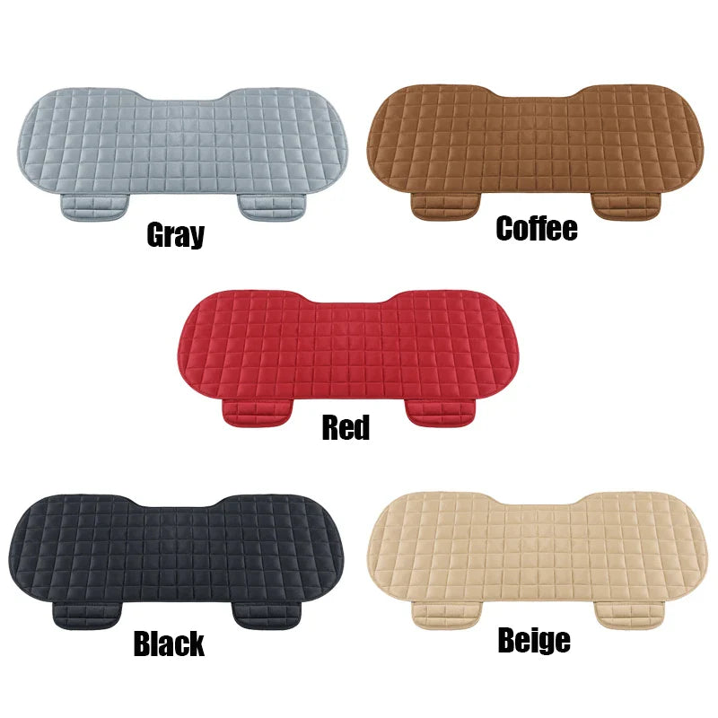 Universal Winter Car Seat Cover Set – Front & Rear Flocking Cloth Anti-Slip Warm Cushion Mat for Car, SUV, Van & Truck Interior Protection