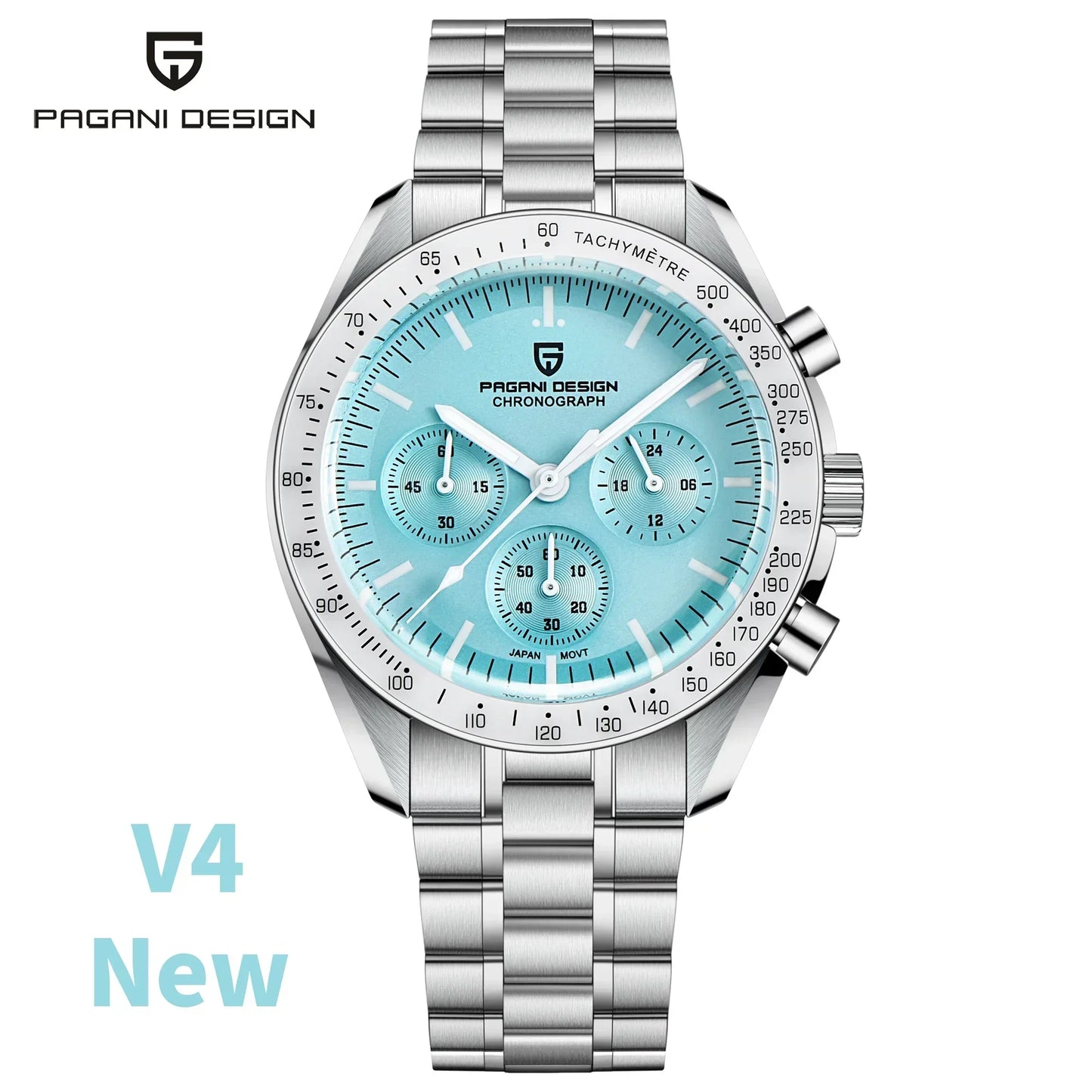 PAGANI DESIGN 2026 Men’s Luxury Quartz Chronograph Watch – AR Sapphire Crystal, Auto Date Speed Wristwatch