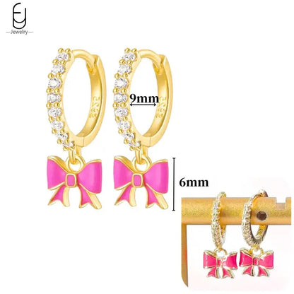 925 Sterling Silver Earrings for Women – Cute Starfish & Shrimp Pendant, Red Chili & Star Enamel Gold Fashion Jewelry
