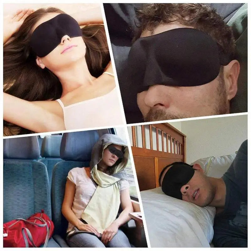 3D Sleeping Eye Mask – Soft Padded Travel Blindfold for Rest, Relaxation & Eye Comfort