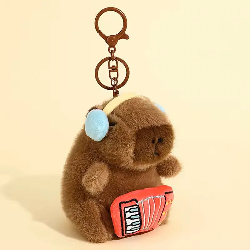 Kawaii Plush Capybara Keychain – Cute Cartoon Capybara Pendant Backpack Accessory