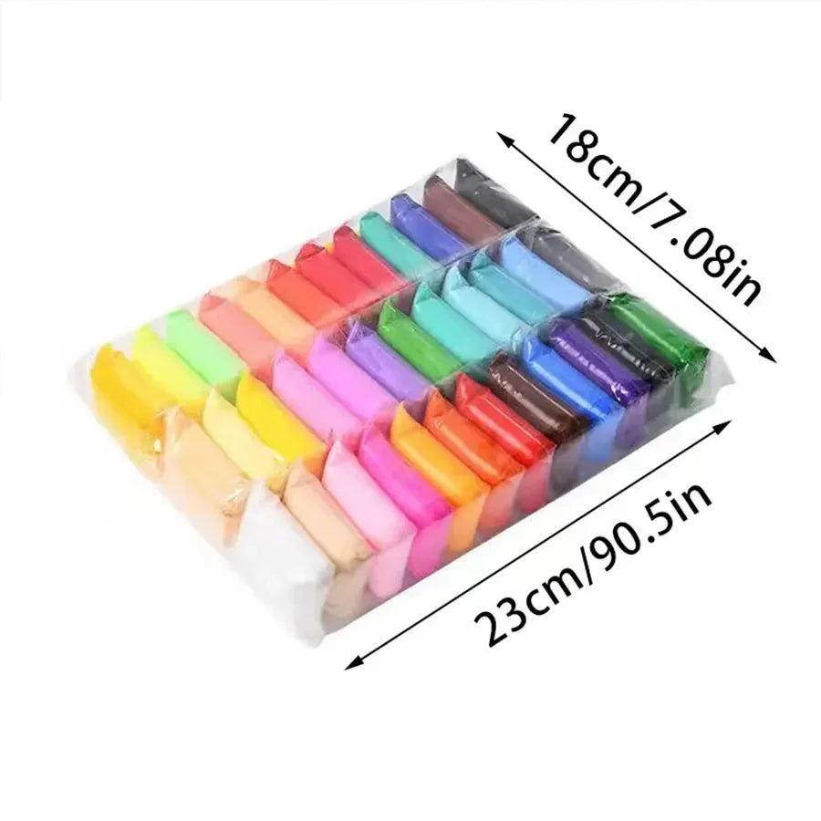 36 Color Air-Dried Clay Set – Ultra-Light Plastic Clay with Carving Tools, DIY Crafts & Gifts for Children and Friends