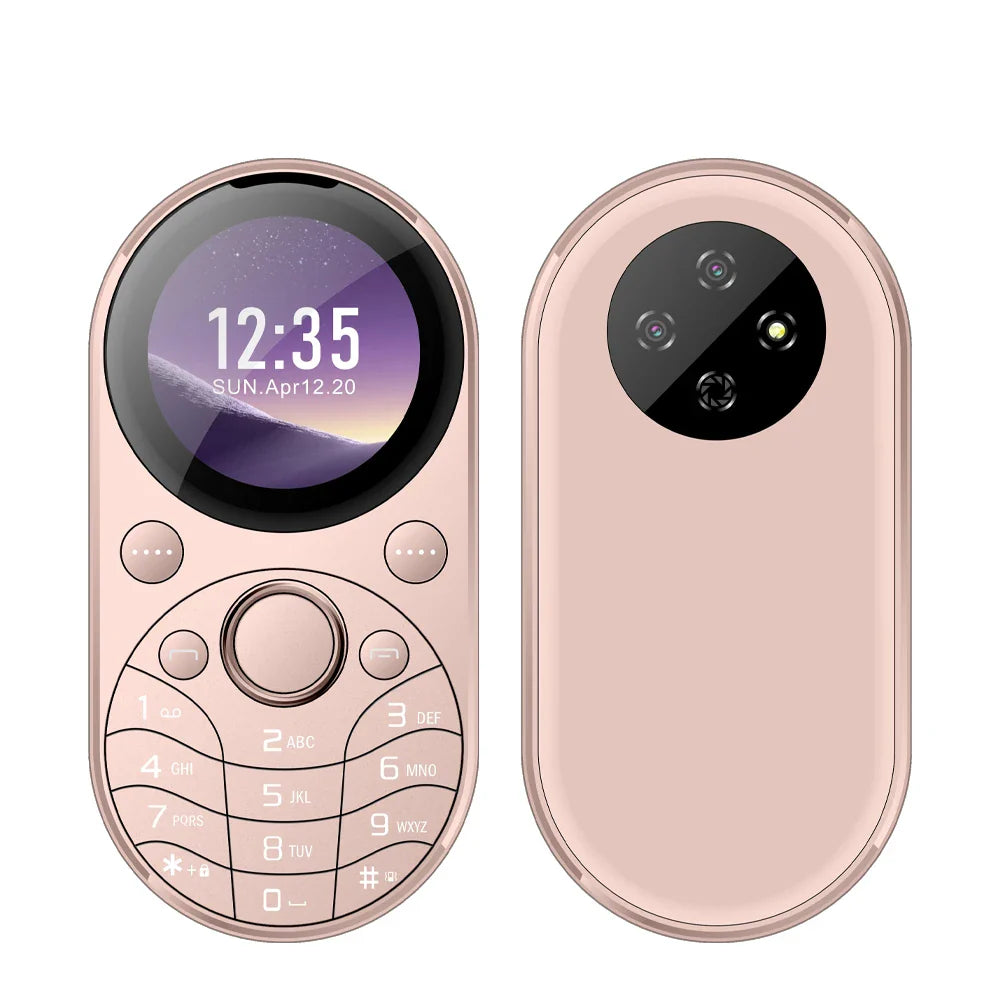 SERVO i15 Mini Oval Phone — Dual SIM GSM Mobile with 1.39" Screen, Speed Dial, Magic Voice, Blacklist, Vibration, FM Radio & Type-C