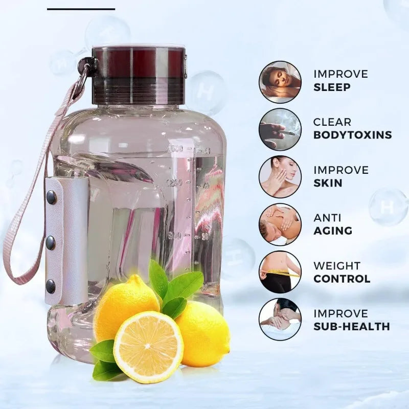 1.5L Hydrogen Water Bottle - Portable Sports Bottle with Rich Molecular Hydrogen Water Generator