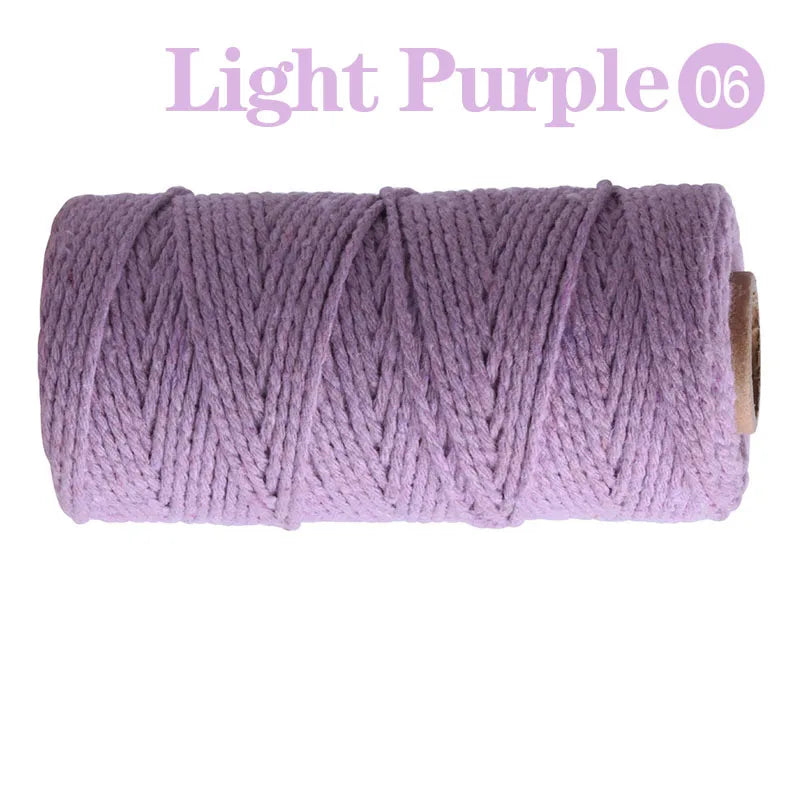 2mm 100M Macrame Cotton Cord – Twine Thread for DIY Crafts, Wall Hangings, Bohemian Wedding & Home Decor