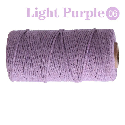 2mm 100M Macrame Cotton Cord – Twine Thread for DIY Crafts, Wall Hangings, Bohemian Wedding & Home Decor