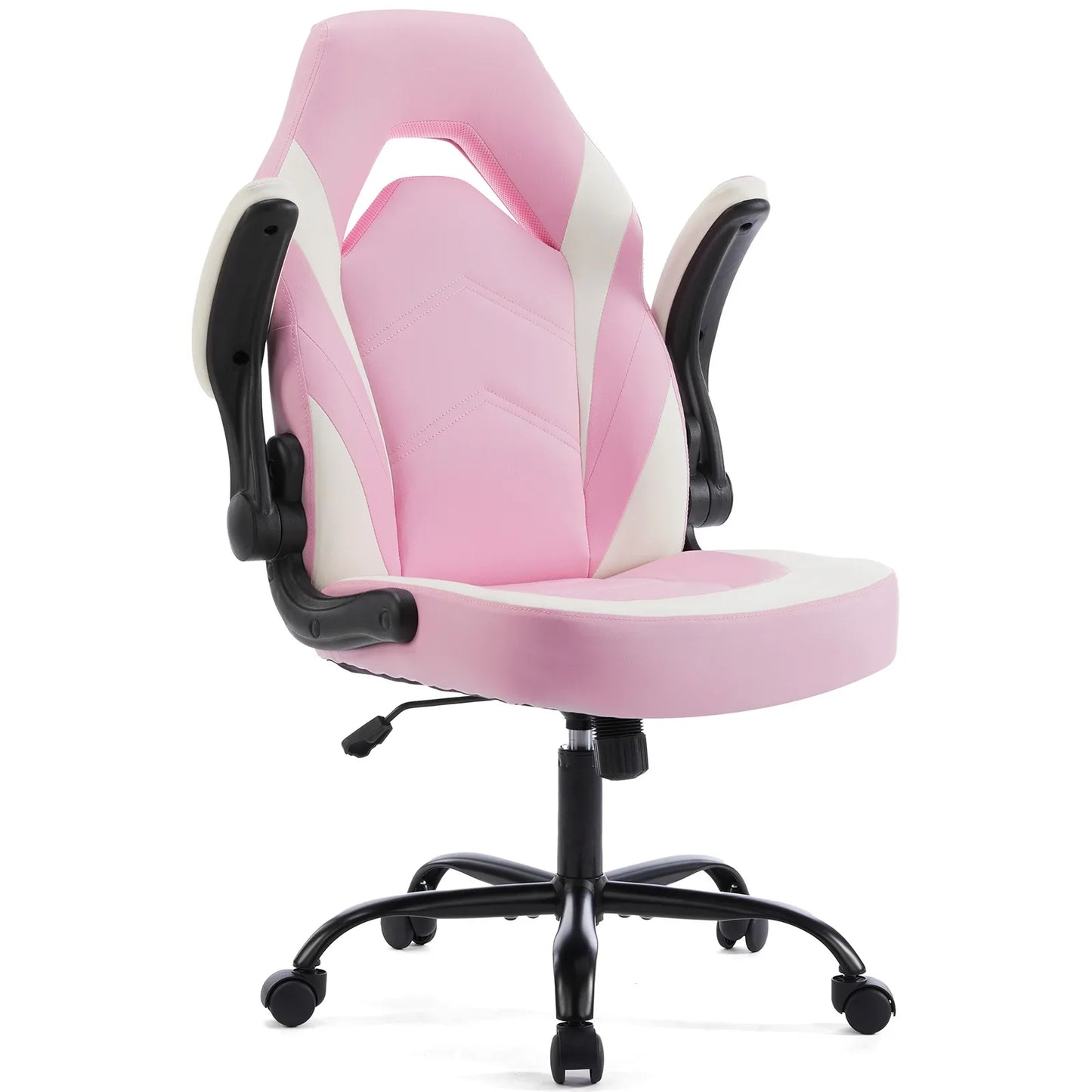 Ergonomic Office Gaming Desk Chair – Adjustable PU Leather Racing Chair with Flip-Up Armrests, Christmas Furniture