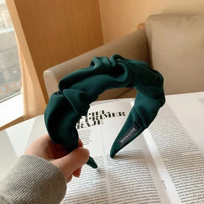 Fashion Flower Hair Hoop Bands for Women & Girls – Solid Color Wide Headbands, Designer Hair Accessories & Headwear