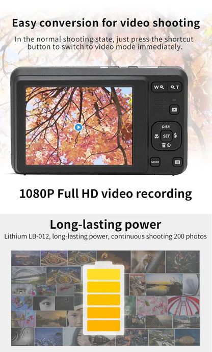 KODAK PIXPRO FZ55-RD 16MP Digital Camera – 5X Optical Zoom, 28mm Wide Angle, 1080P Full HD Video, 2.7" LCD Vlogging Camera