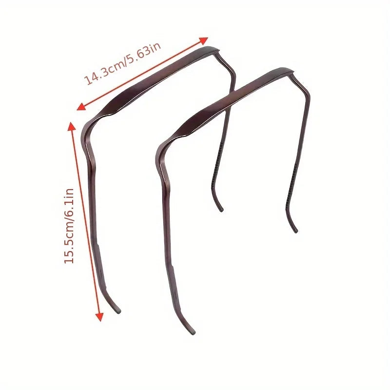 Fashion Square Glasses Shape Headband for Women – Matte Non-Slip Hair Hoop, Stylish Simple Hair Accessory for Thick & Thin Hair