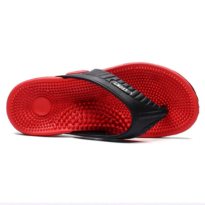 Men's Massage Flip Flops – Breathable Summer Beach Sandals, Luxury Comfort Slippers, Plus Size 46