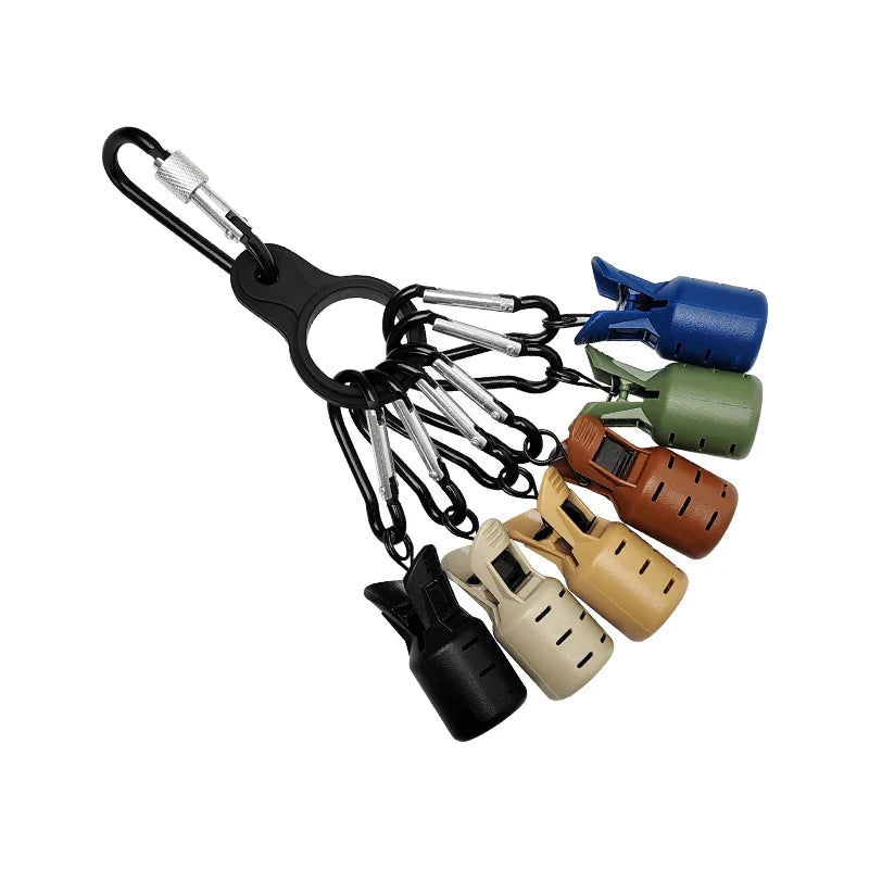 Squid Jig Bait Protector Kit - 6-Piece Egi Hook Covers with Carabiner
