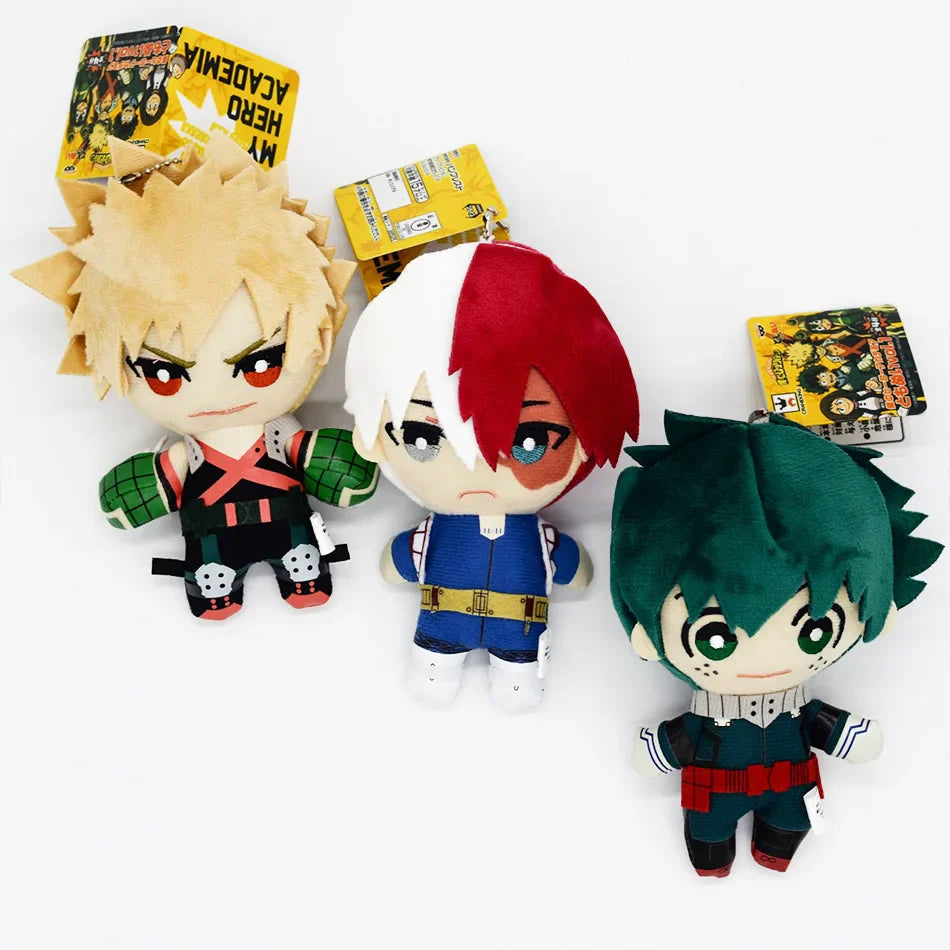 My Hero Academia Plush Toys 15–27cm – Izuku Midoriya, Katsuki Bakugou & Shouto Todoroki Stuffed Dolls for Kids Gifts