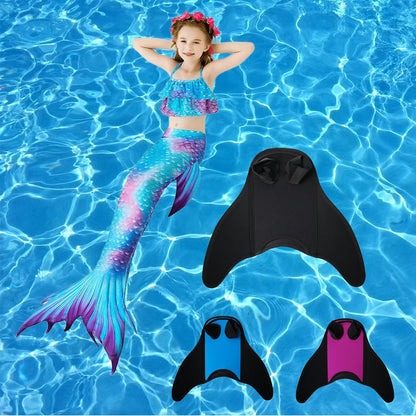 Mermaid Monofin Swim Fin — Full-Foot Flippers for Kids & Girls, Snorkeling, Swimming, and Water Sports
