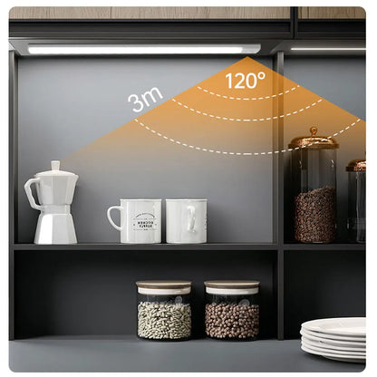 Versatile Lighting Solution: Bedroom Night Light Motion Sensor Lights - Wireless USB Under Cabinet Light for Kitchen, Bedroom, Wardrobe - Indoor Lighting Made Easy