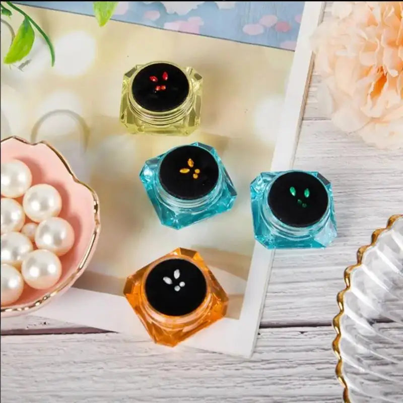 Dental Crystal Fashion Teeth Gems: 4 Pcs Beauty Diamond Tooth Jewelry Set with Box - Gem Decorations for Teeth, Teeth Jewelry Ornaments