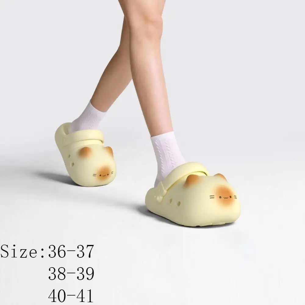 Women's Cat Paw Mules - Waterproof Soft Anti-Slip Closed-Toe Slippers