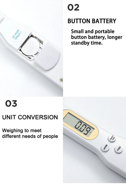 Electronic Kitchen Scale – 500g Digital LCD Measuring Tool, 0.1g Precision for Food, Flour, Milk & Coffee Scale