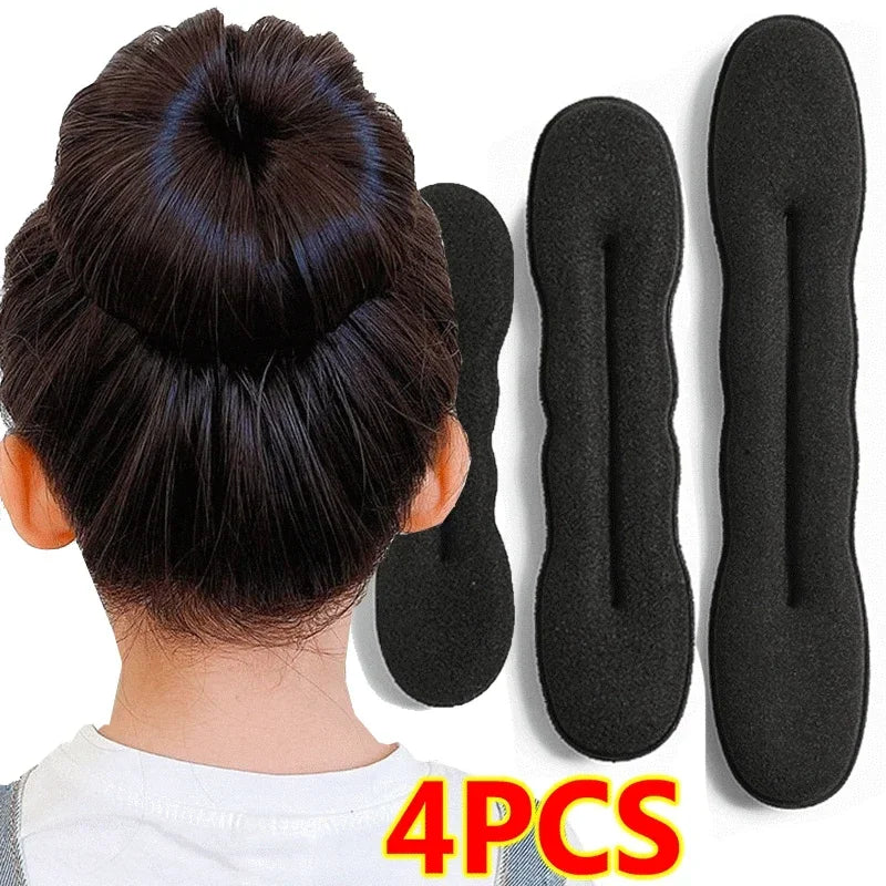 Plastic Loop Sponge Hair Styling Tool: Curly Hair Maker with Twist Donut Bun Curler - Hairstyle Accessories