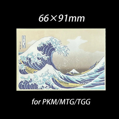 60PCS Multi-Size Trading Card Sleeves – Surfing Pattern Cartoon Card Protectors for MTG, PKM & YGO