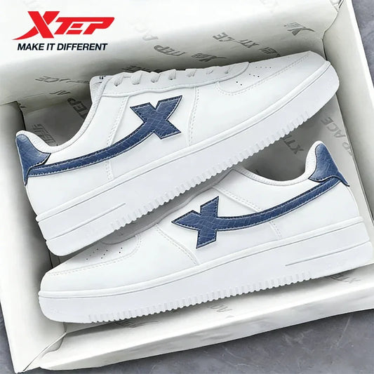 Xtep Men's Skateboarding Shoes - Trendy Street Style Low-Top Thick Sole Sneakers for Jogging & Casual Wear