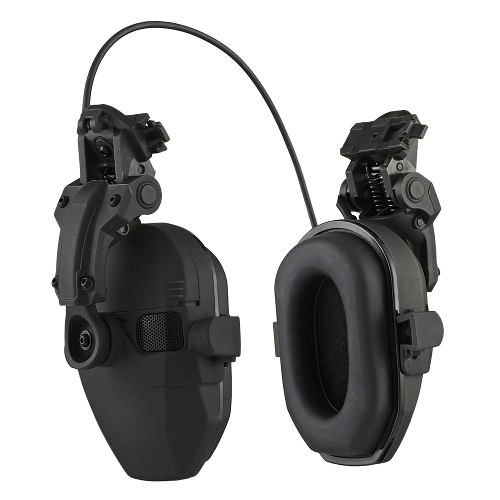 Active Helmet Mounted Earmuffs – Electronic Hearing Protection, Noise Reduction Headphones for Shooting & Hunting
