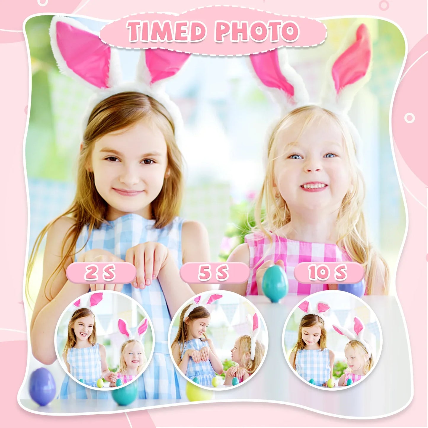 1080P HD Kids Digital Camera — Toddler Video Camera with 2.0-inch Screen & Silicone Case