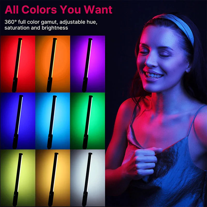 Ulanzi VL119 19.68" Handheld RGB LED Stick Light – Colorful Photography Wand with CRI 95+, 2500K-9000K Studio Lamp
