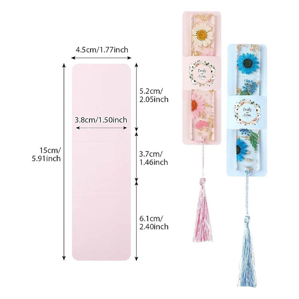 10/30/50 PCS Resin Bookmark Holder Kraft Sleeves — DIY Bookmark Display Cards & Small Business Packaging Supplies