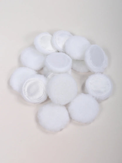 2/5/10/20PCS White Round Powder Puffs – Portable High-Grade Makeup Applicators for Base & Setting