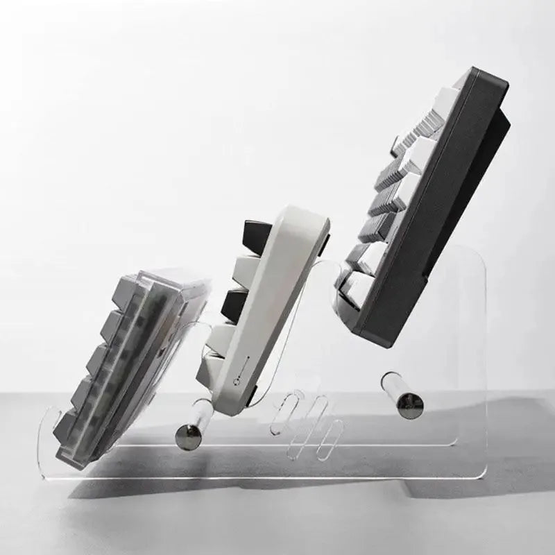 Transparent Acrylic Mechanical Keyboard Display Stand – Clear Keyboard Holder Rack & Riser Tray for Computer Gaming & Office Setup