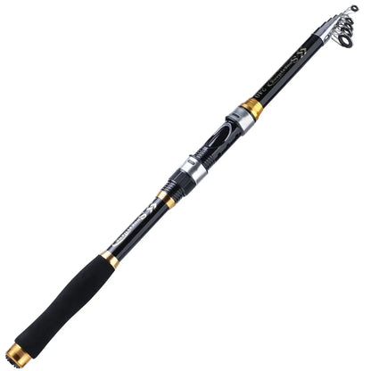 Sougayilang Telescopic Fishing Rod - 2.1m-3.6m Carbon Spinning Rod for Trout, Carp & Lure Fishing