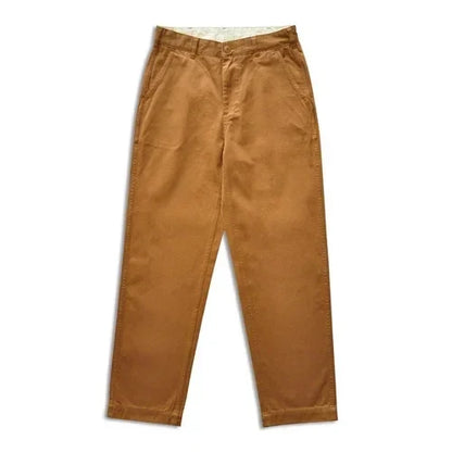 SauceZhan XX001 Chino Pants - Men's Vintage Cotton Cargo Trousers with Loose Straight Fit