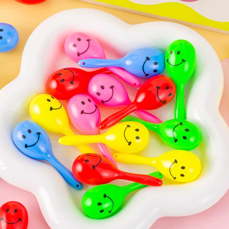 20pcs Mini Colorful Maracas – Sand Hammer Rattles for Kids, Party Favors & Baby Shower Gifts