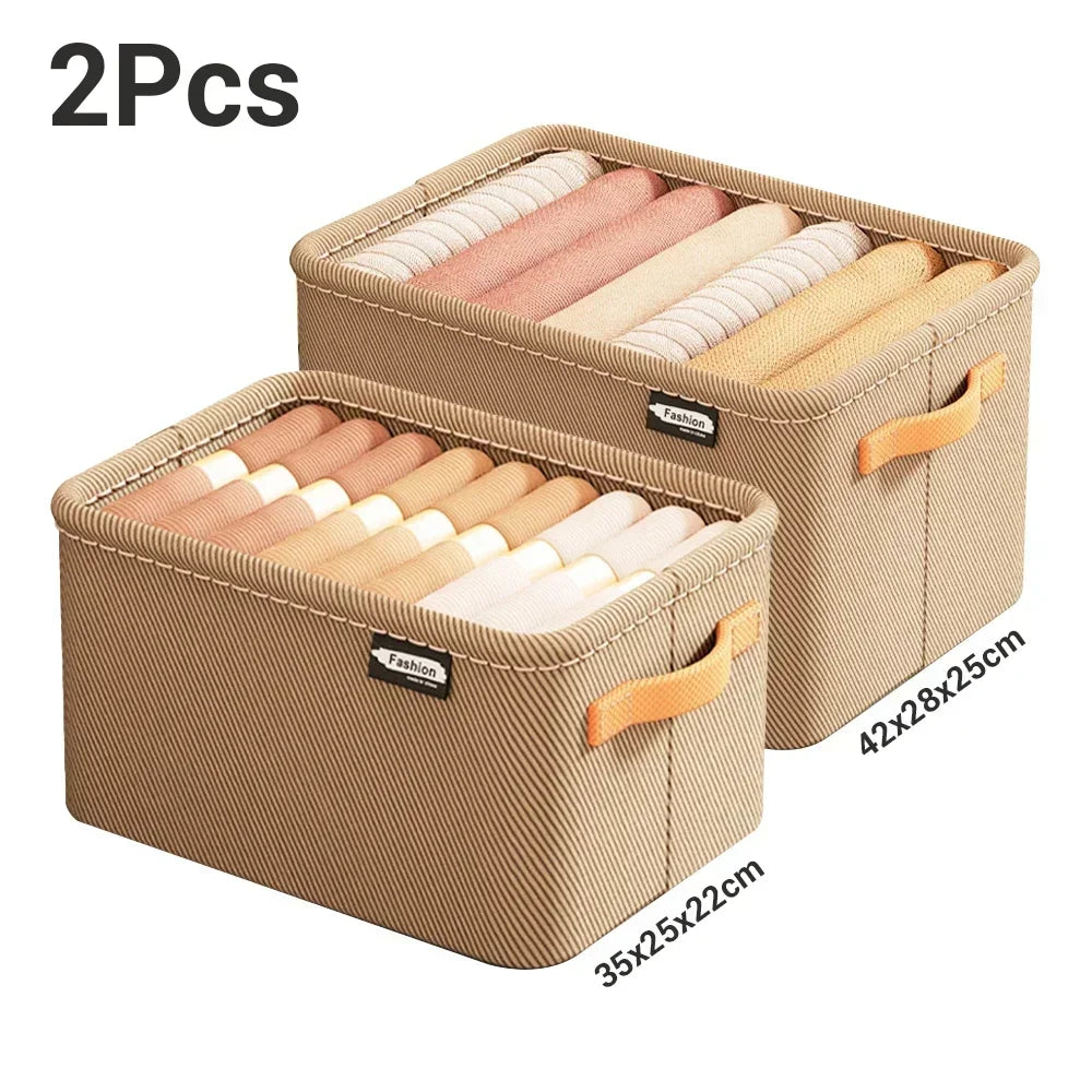 Thick Clothes Organizer Storage Box — Drawer Cabinet for Pants, Sweaters, Jeans, and Wardrobe Clothes