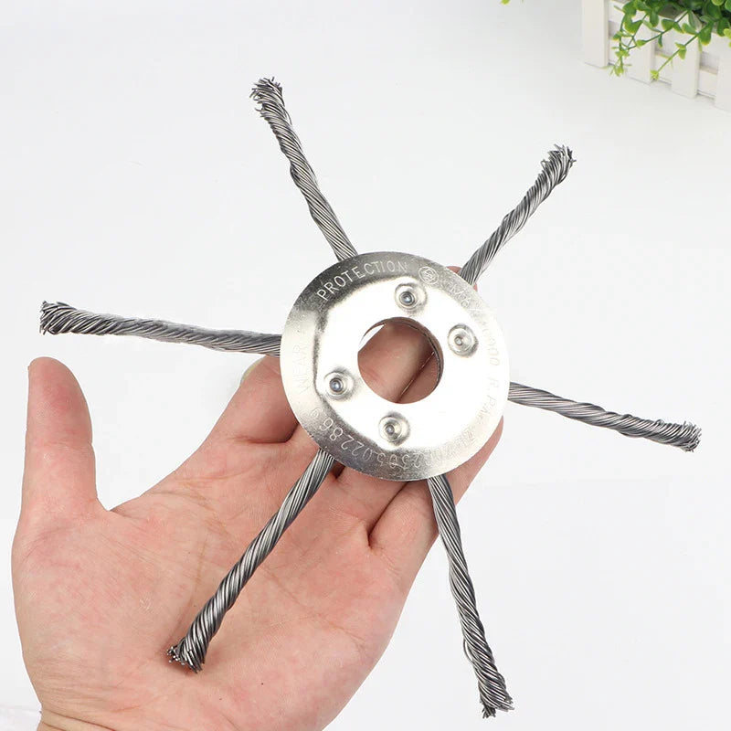 9 Inch Steel Grass Trimmer Head – 3/6 Cutter Brush Cutter Blade Wire Weed Trimmer Attachment for Garden Lawn Power Tool