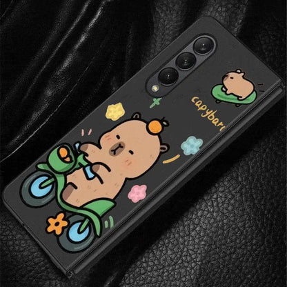 Cute Capybara Case for Samsung Galaxy Z Fold 6/5/4/3 5G – Funny Bumper Shockproof Cover