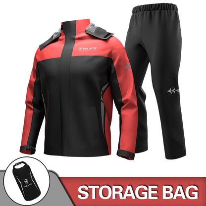 Motorcycle Raincoat Suit - Rainstorm Prevention Jacket & Pants, Camping, Hiking, Fishing, Moto Rain Gear for Riders