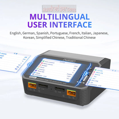 NEW ToolkitRC M6DAC Dual Channel Smart LiPo Battery Charger – 200W AC, 350W DC, 15A for 1-6S LiHV with 65W PD