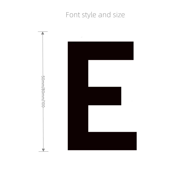 3D Mirror Acrylic Alphabet Wall Stickers – Black English Letters & Numbers for Personalized Door & Room Decor