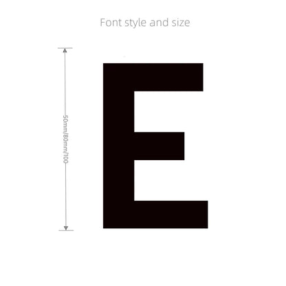3D Mirror Acrylic Alphabet Wall Stickers – Black English Letters & Numbers for Personalized Door & Room Decor