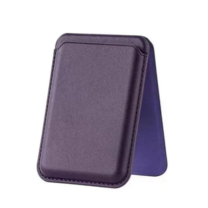 Strong Magnetic Leather Wallet Case with Hidden Stand for MagSafe – Card Holder Cover for iPhone 15 Pro Max, 14 & 13 Pro Max