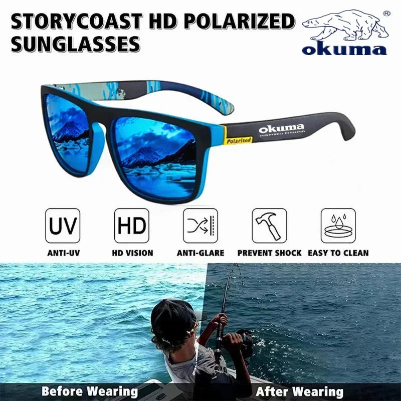 Okuma Polarized Sunglasses UV400 — Men & Women Outdoor Sunglasses for Hunting, Fishing, Driving & Biking, Optional Box