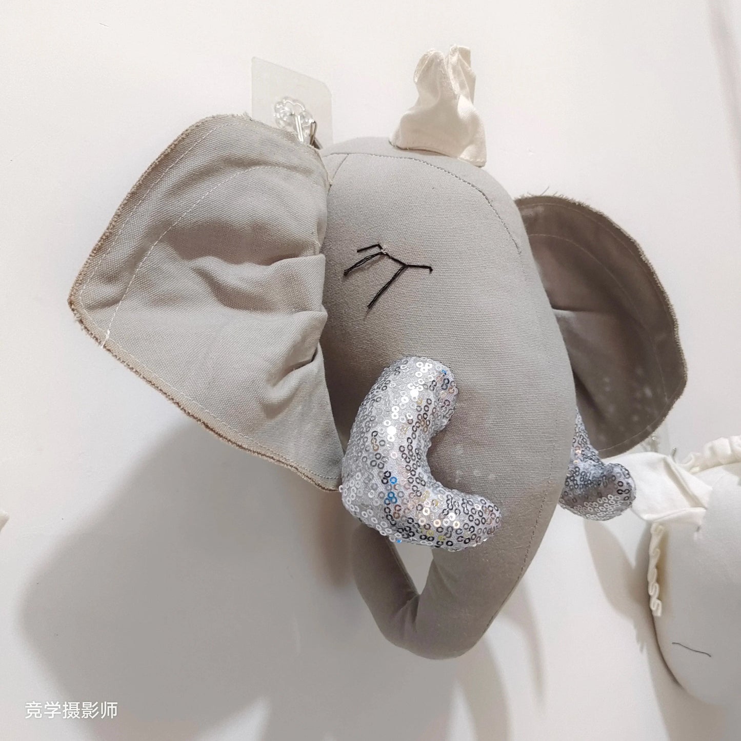 Handmade 3D Felt Animal Heads — Elephant & Swan Wall Hanging Decor for Nursery & Kids’ Bedroom