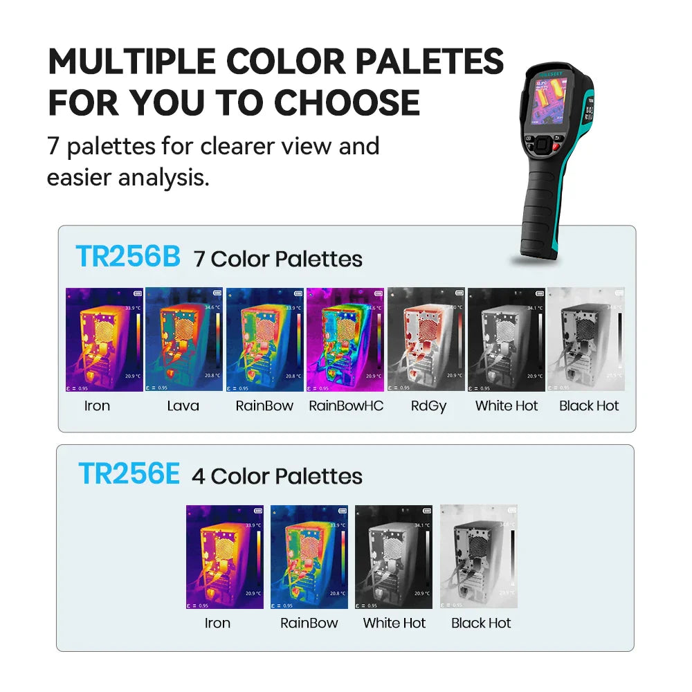 EMILESEEY TR256E/B Thermal Imager Camera 256x192 - Infrared Temperature Meter for PCB and Pipeline Repair Detection