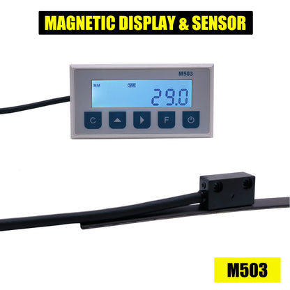 M503 Magnetic Scale DRO Display — Integrated Embedded Magnet Measurement System with Stain Belt for Woodworking