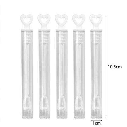 10/100 Mini Love Heart Bubble Soap Bottles - Wedding & Party Favors, Kids Toys, Birthday Decorations