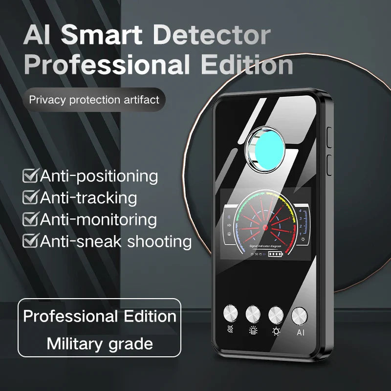 Military Grade Hidden Camera & Bug Detector – Wireless Signal, GPS & Infrared Spy Scanner Anti-Spy Security Device