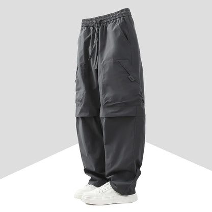 Men’s Harajuku Casual Pants - Loose Fit Elastic Waist Outdoor Walking & Hiking Trousers