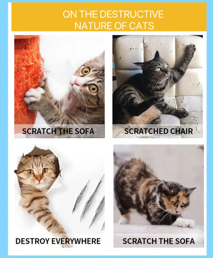 Cat Scratch Deterrent Tape: Transparent Self-Adhesive Furniture Protectors - Pet Training Tape 11.8"x9.8ft